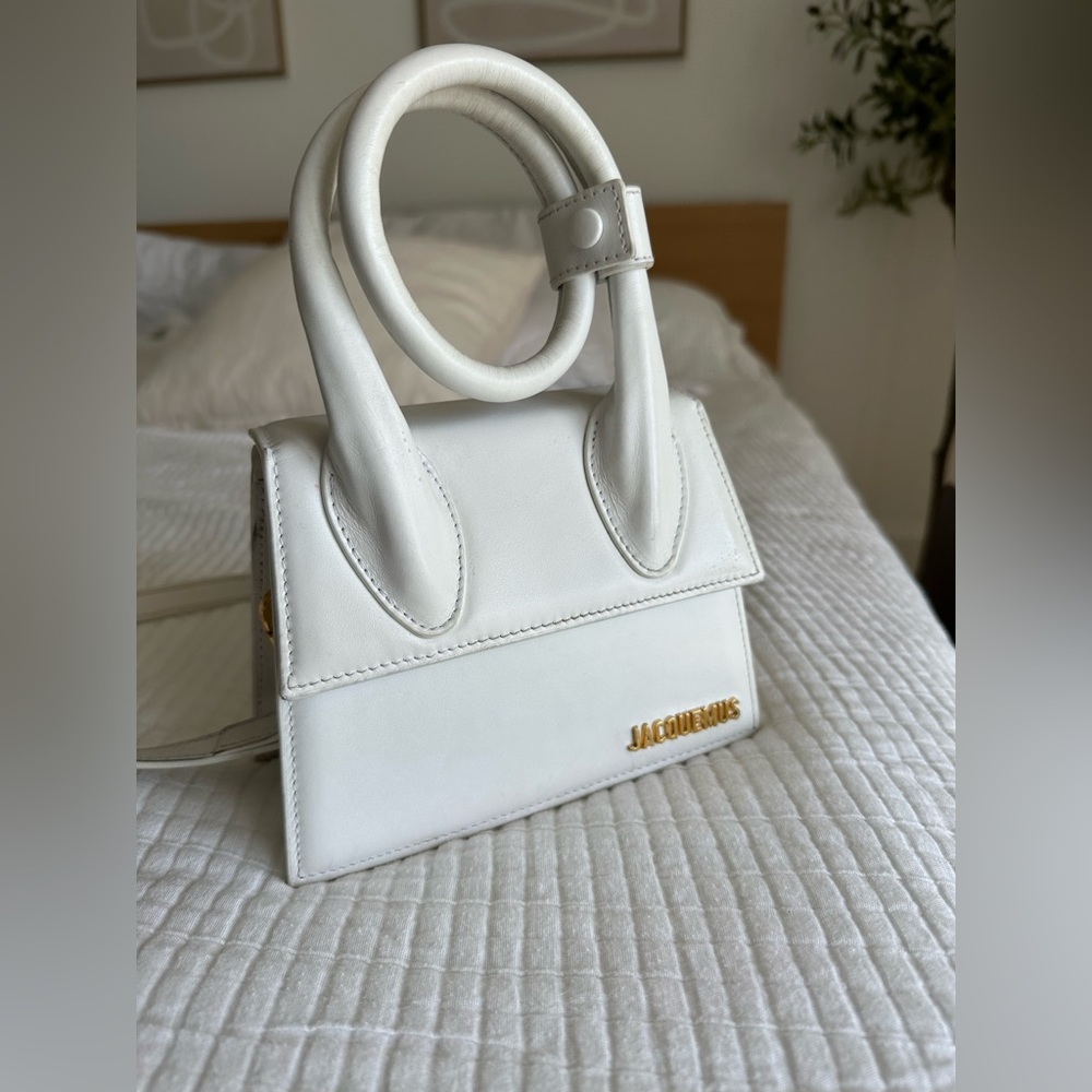 Jacquemus Le Chiquito Noeud Satchel Bag White